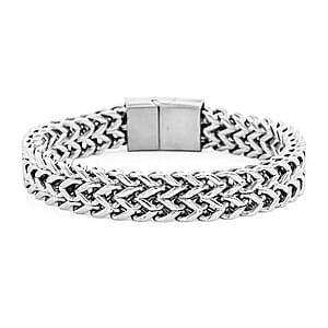 Foxtail Chain Bracelet in Stainless Steel (8.50 In)