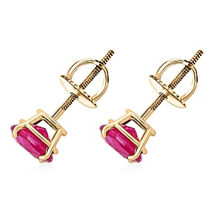 Luxoro AAA Ruby 2.00 ctw Earrings in 14K Yellow Gold