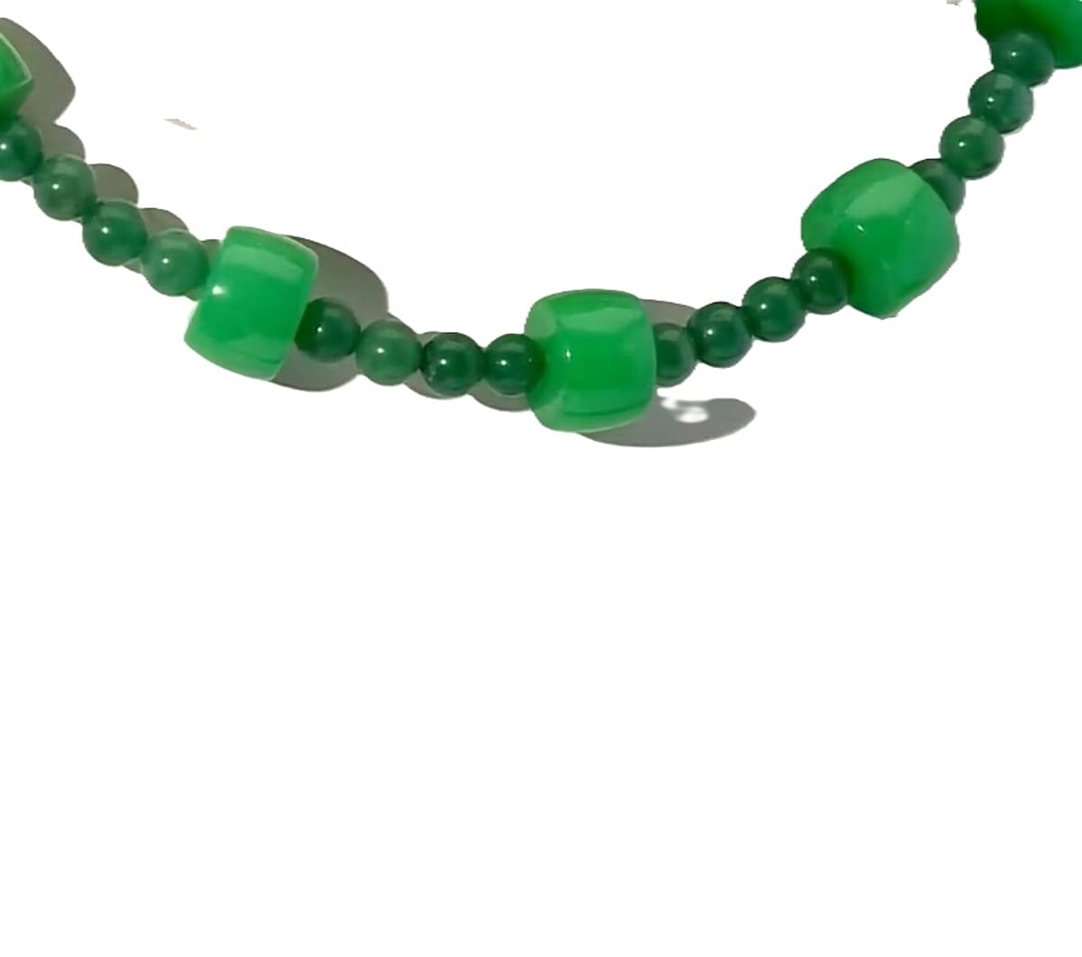 EverTrue Green Aventurine 395.00 ctw Beaded Necklace in Platinum Bond 18 Inches image number 0
