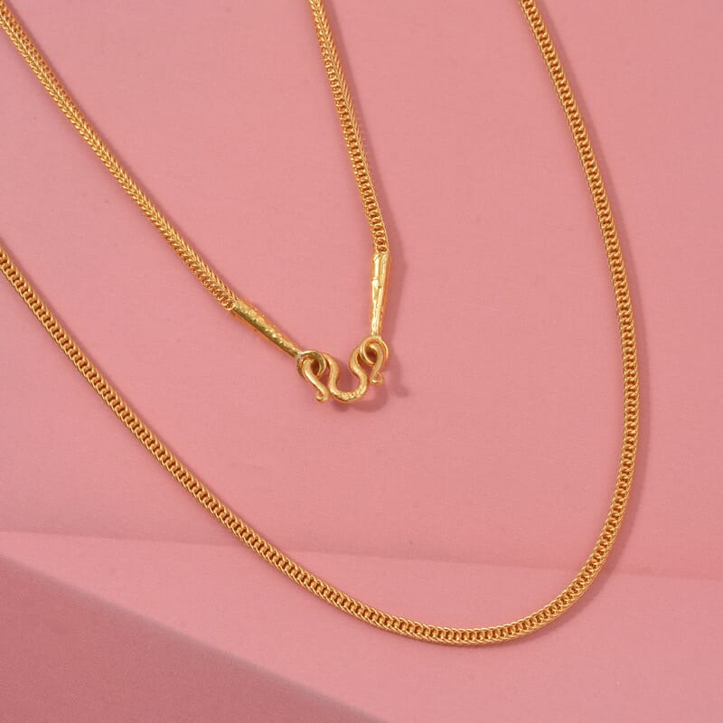 Spiga Chain Necklace in 23K Yellow Gold 3.8 Grams 18 Inches