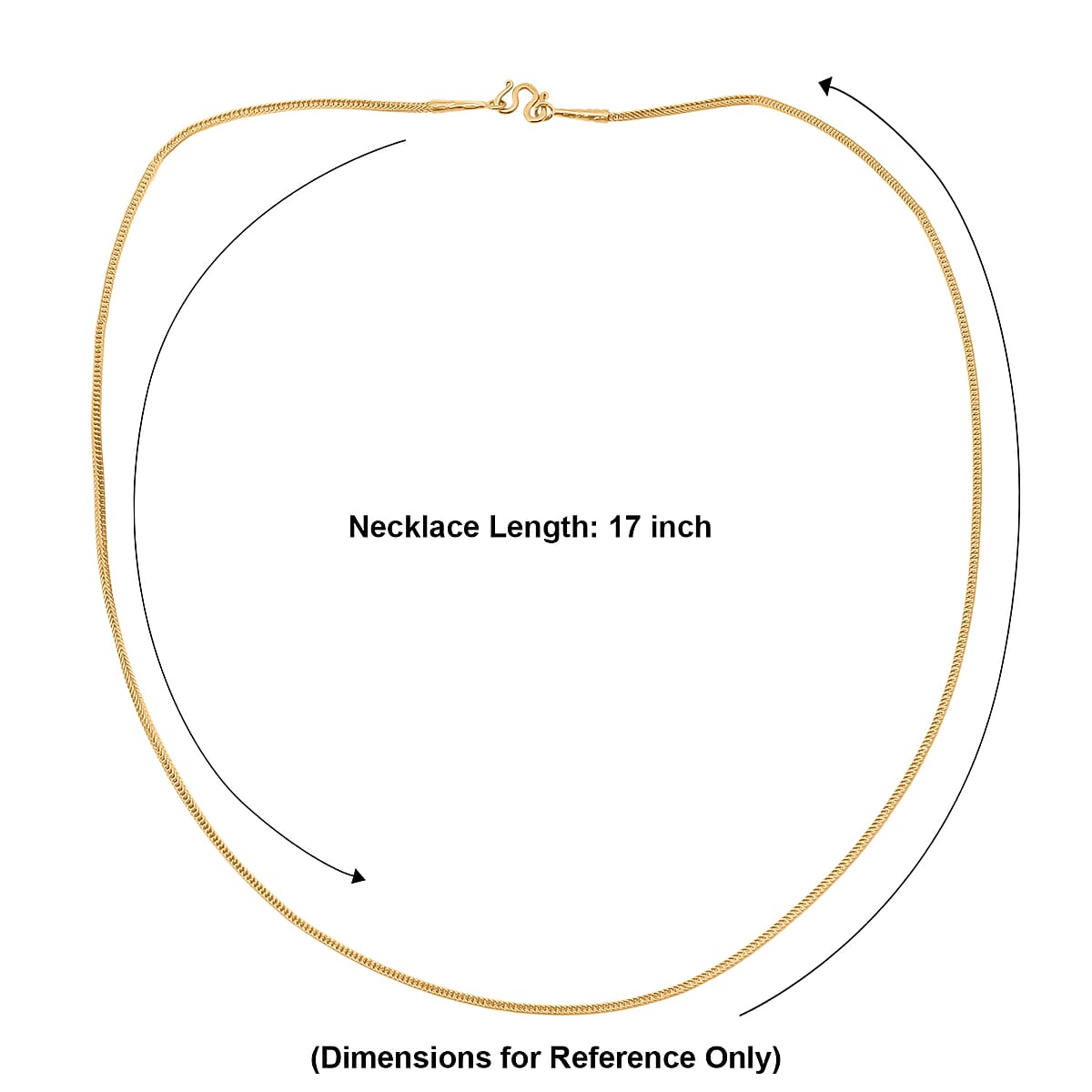 Spiga Chain Necklace in 23K Yellow Gold 3.8 Grams 18 Inches image number 5