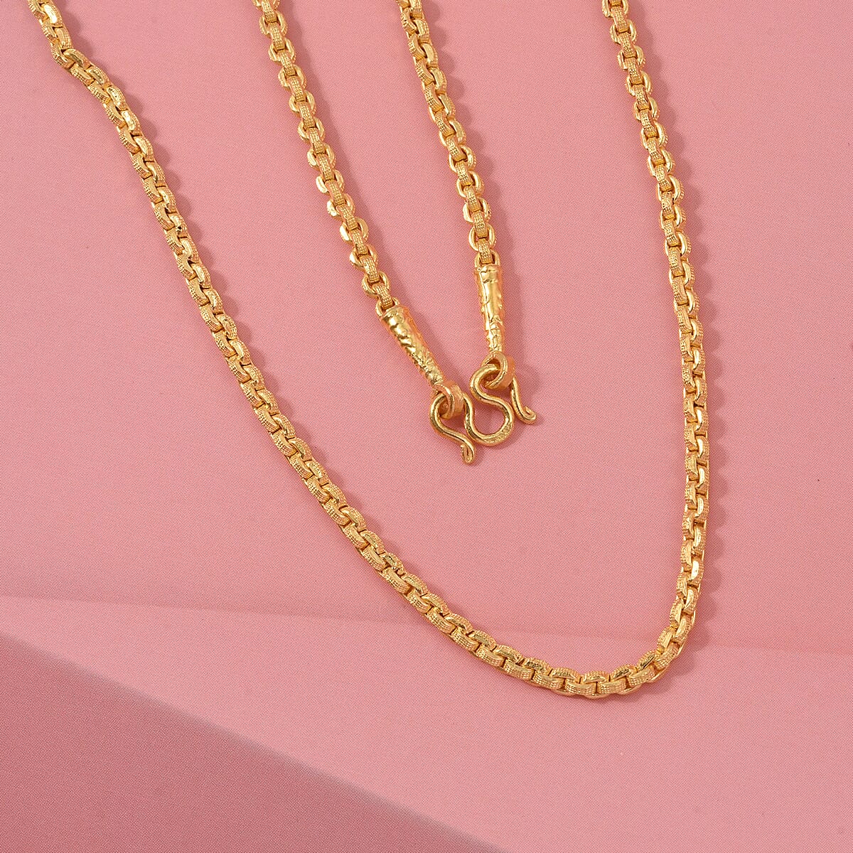 TLV Belcher Chain Necklace in 23K Yellow Gold 3.8 Grams 17 Inches image number 1