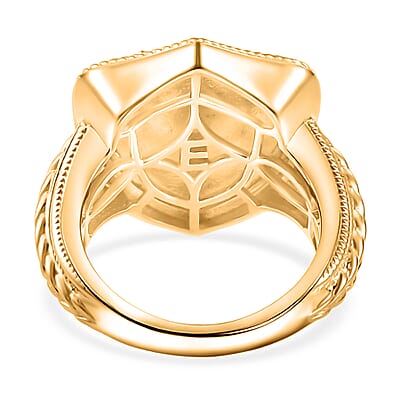 EverTrue Bronzella Collection Horse Shield Ring in 18K YG Plated Bronze (Size 5.0)