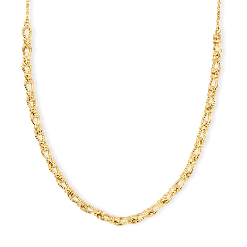 EverTrue Bronzella Collection Link Necklace (18-20Inches) in 18K YG Plated Bronze