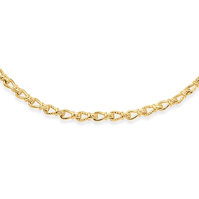 EverTrue Bronzella Collection Link Necklace (18-20Inches) in 18K YG Plated Bronze