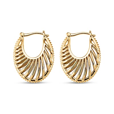 EverTrue Bronzella Collection Basket Earrings in 18K YG Plated Bronze