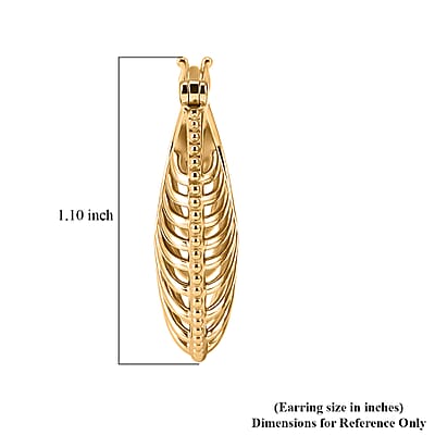 EverTrue Bronzella Collection Basket Earrings in 18K YG Plated Bronze