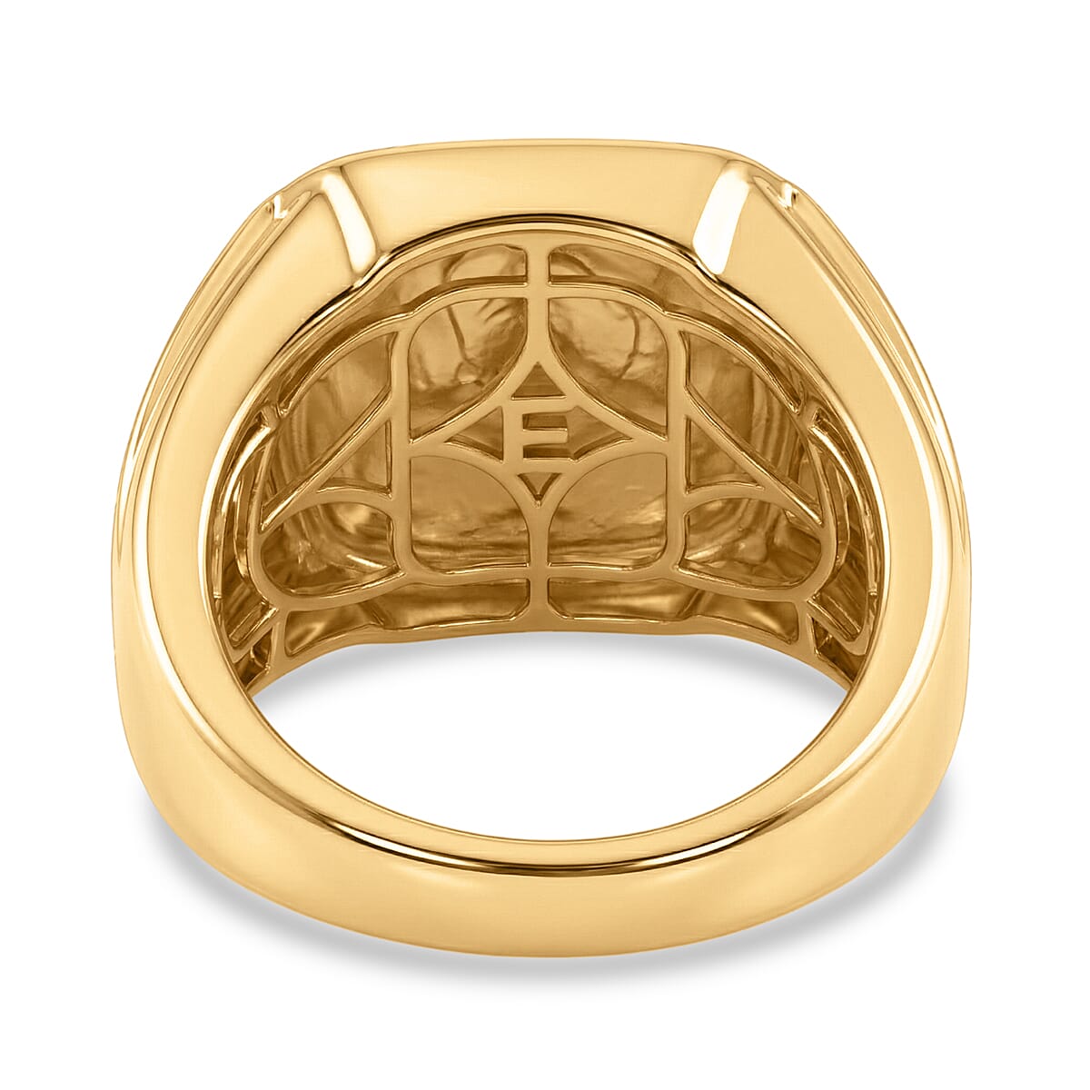 EverTrue Bronzella Collection Eagle Crest Men's Ring in 18K Yellow Gold Plated Bronze (Size 10.0)