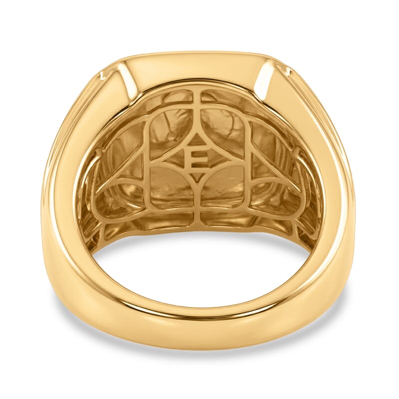 EverTrue Bronzella Collection Eagle Crest Men's Ring in 18K Yellow Gold Plated Bronze (Size 11.0)