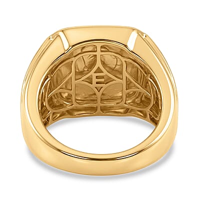 EverTrue Bronzella Collection Eagle Crest Men's Ring in 18K Yellow Gold Plated Bronze (Size 12.0)