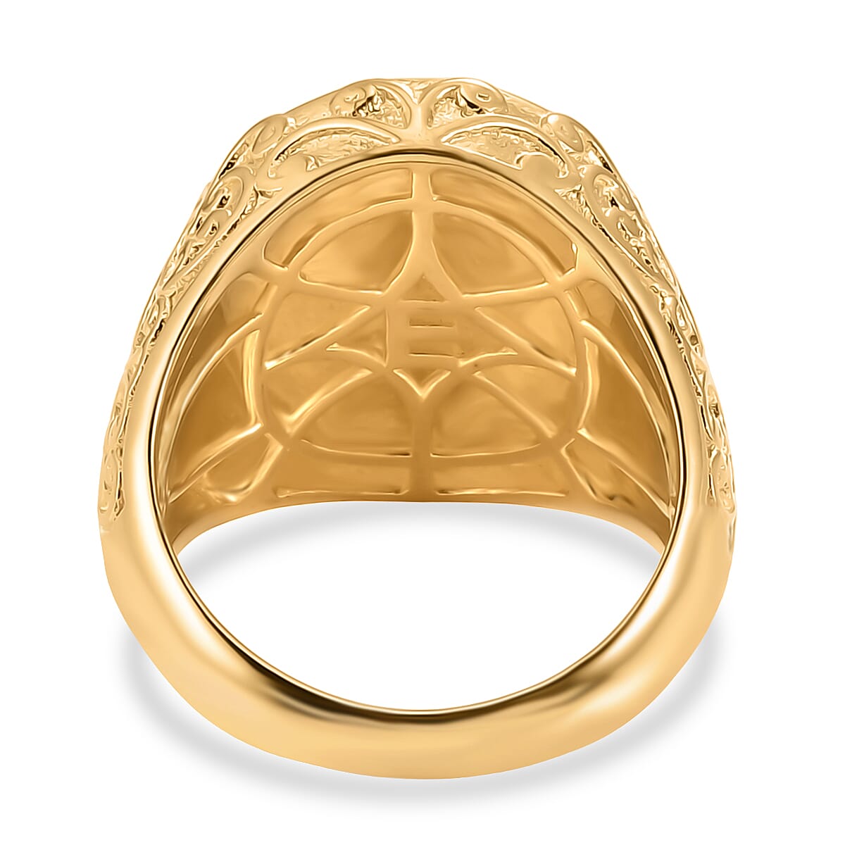 EverTrue Bronzella Collection Mariner’s Legacy Anchor Signet Men's Ring in 18K YG Plated Bronze (Size 10.0)
