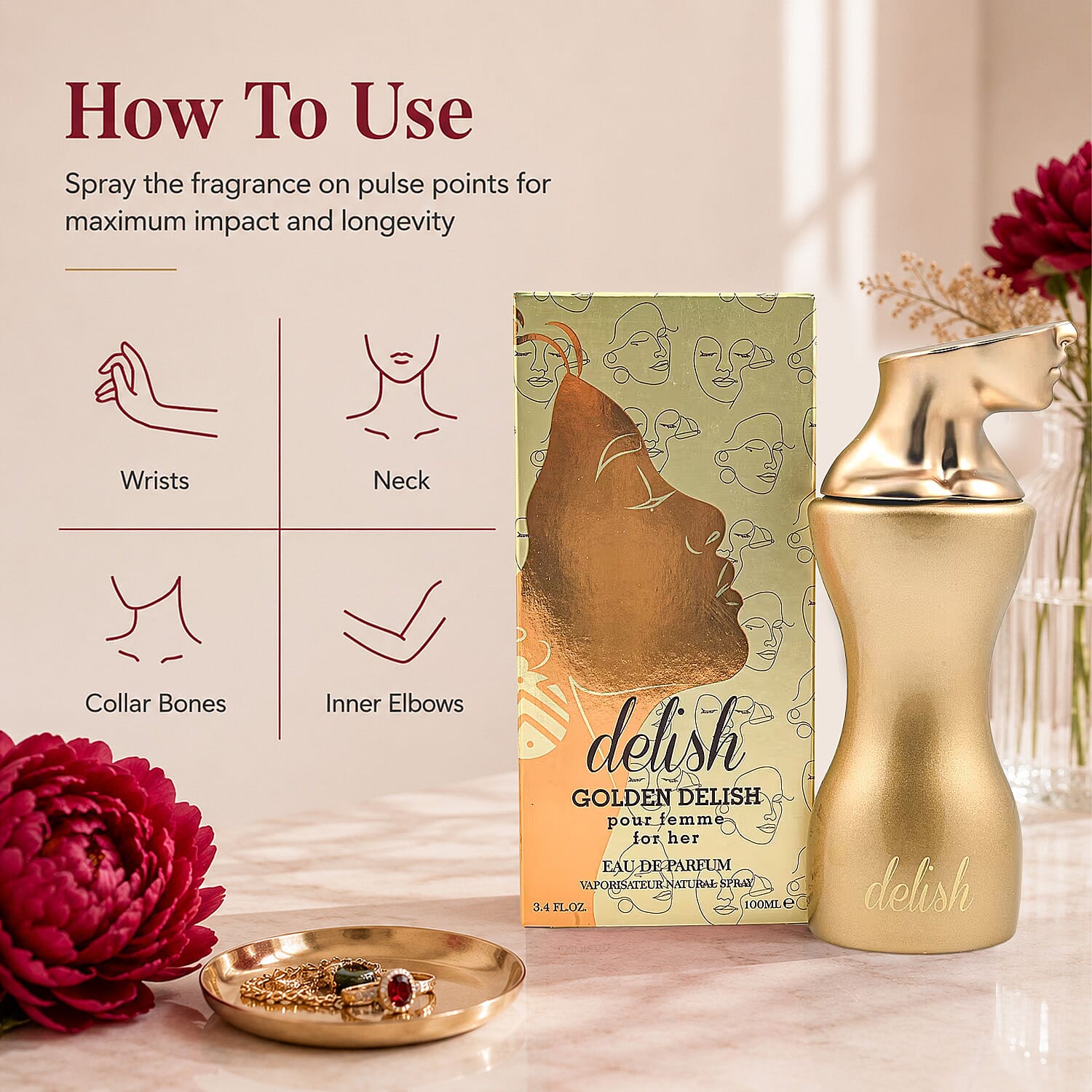 Golden Delish Pour Femme for Her EDP (3.4oz)