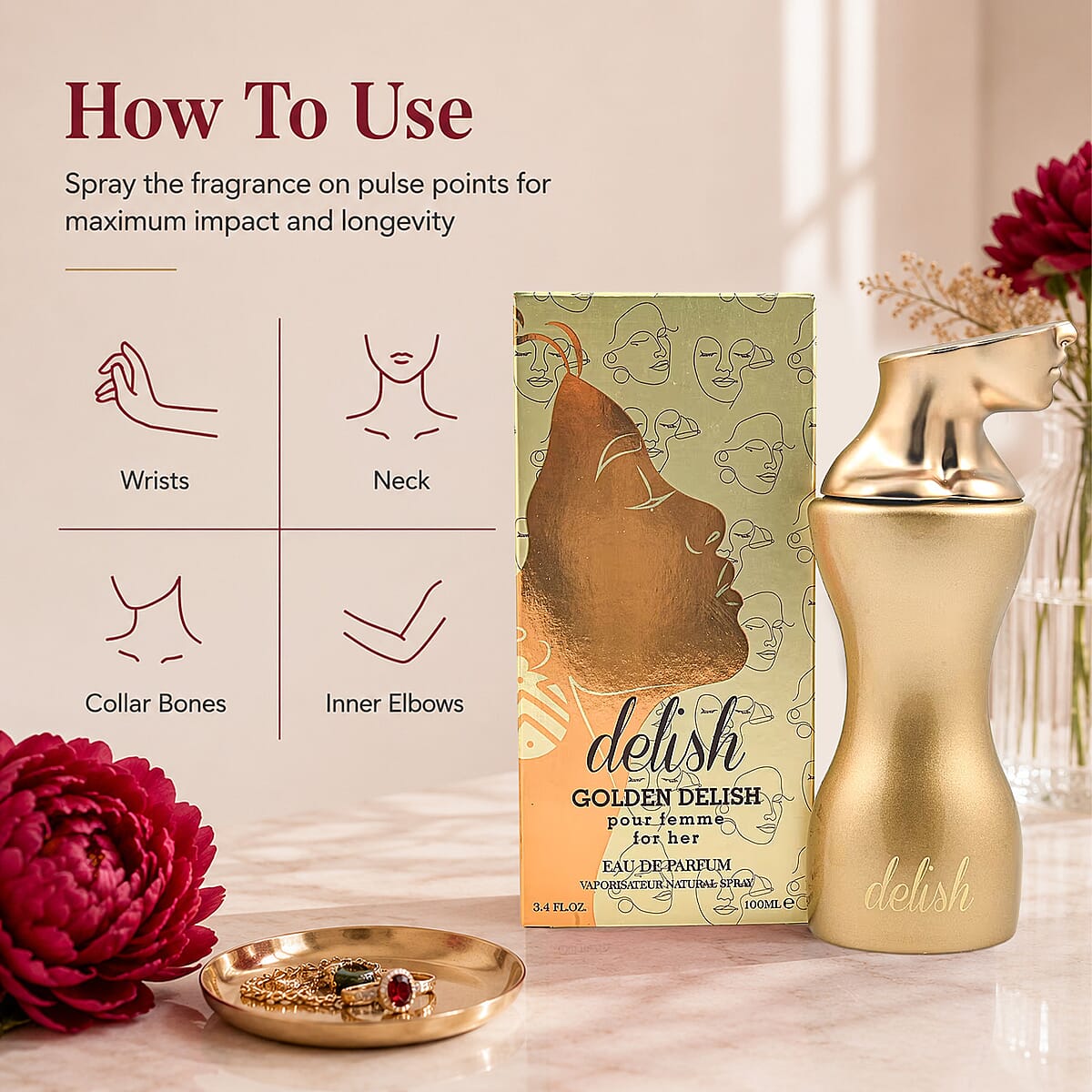 Golden Delish Pour Femme for Her EDP (3.4oz) image number 5