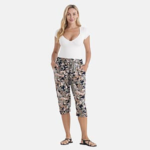 La Marey Navy Woven Printed Jogger - One Size Plus