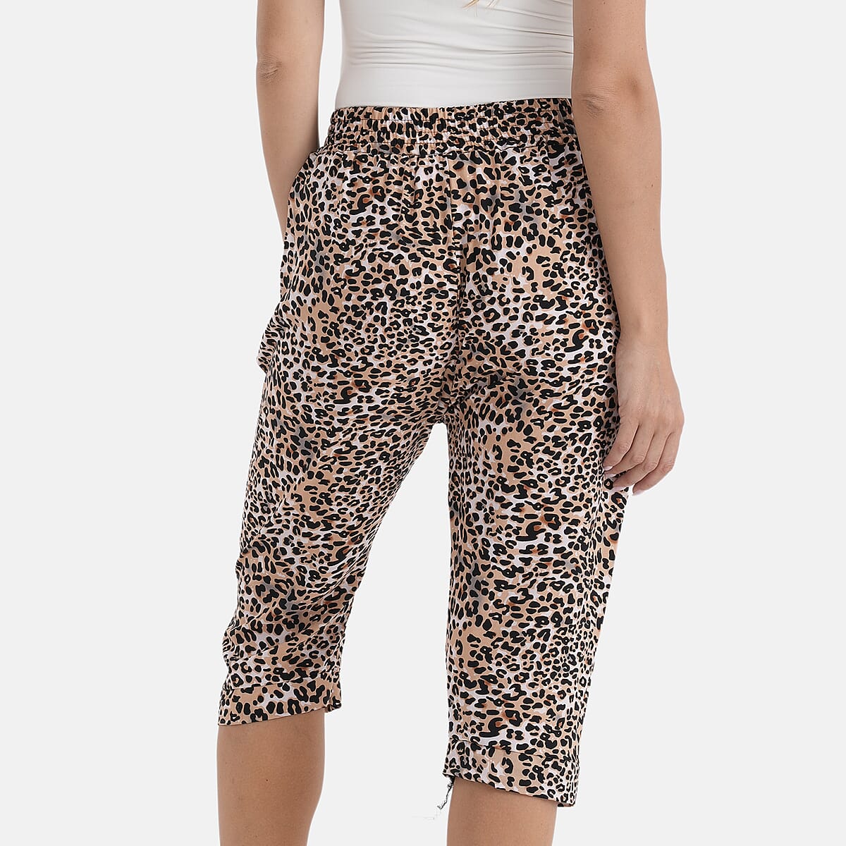 La Marey Brown Woven Printed Jogger - One Size Missy image number 2