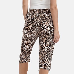La Marey Brown Woven Printed Jogger - One Size Missy