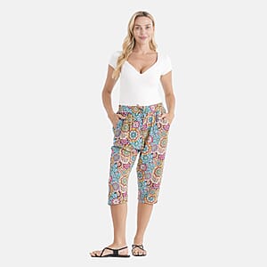 La Marey Black Woven Printed Jogger - One Size Missy