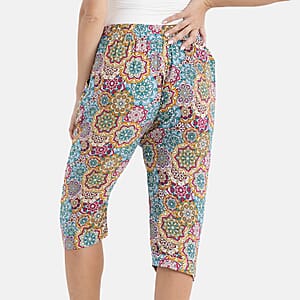 La Marey Black Woven Printed Jogger - One Size Missy