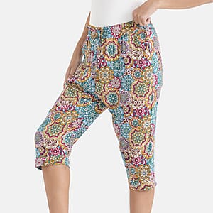 La Marey Black Woven Printed Jogger - One Size Missy