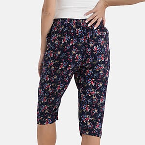 La Marey Black Teal Woven Printed Jogger - One Size Plus
