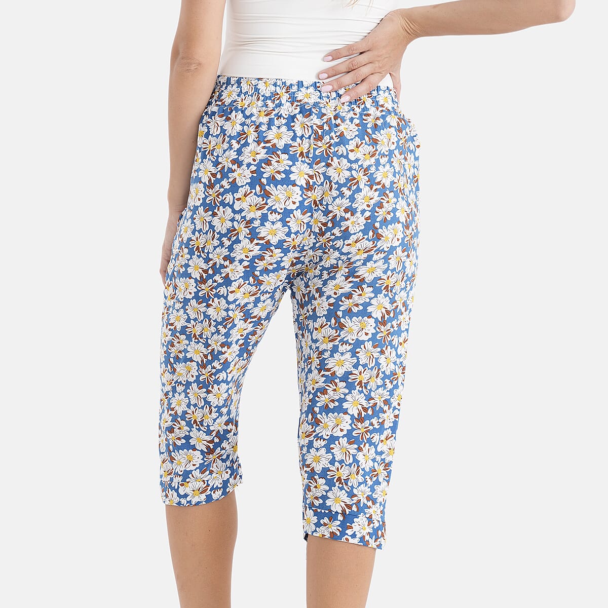 La Marey Black Woven Printed Jogger - One Size Plus image number 2