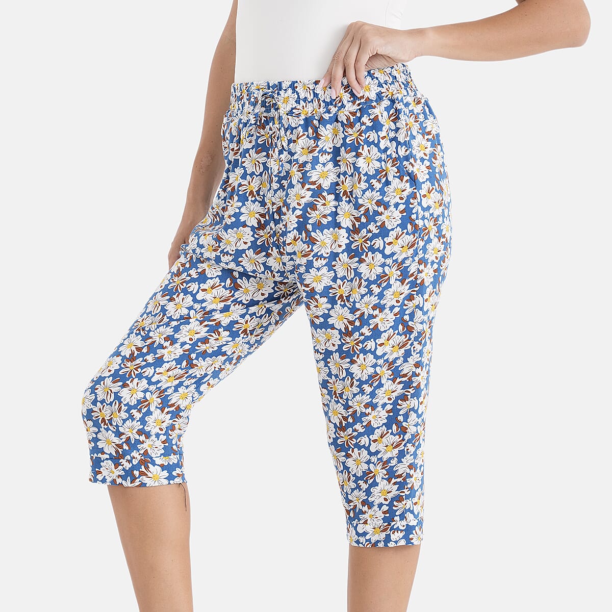 La Marey Black Woven Printed Jogger - One Size Plus image number 3