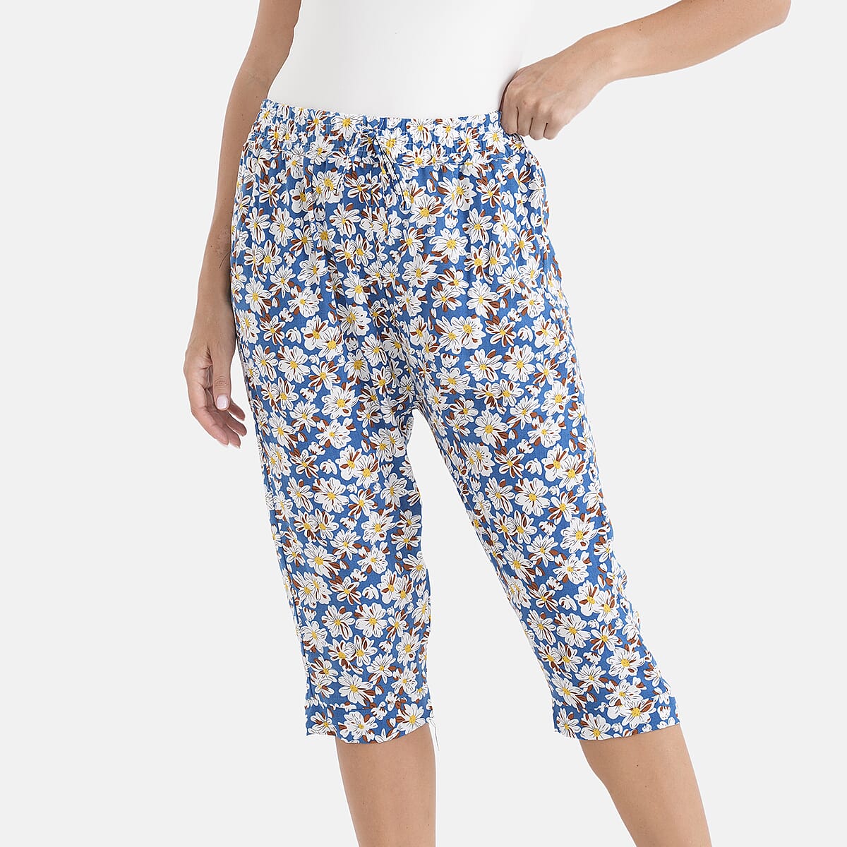 La Marey Black Woven Printed Jogger - One Size Plus image number 4