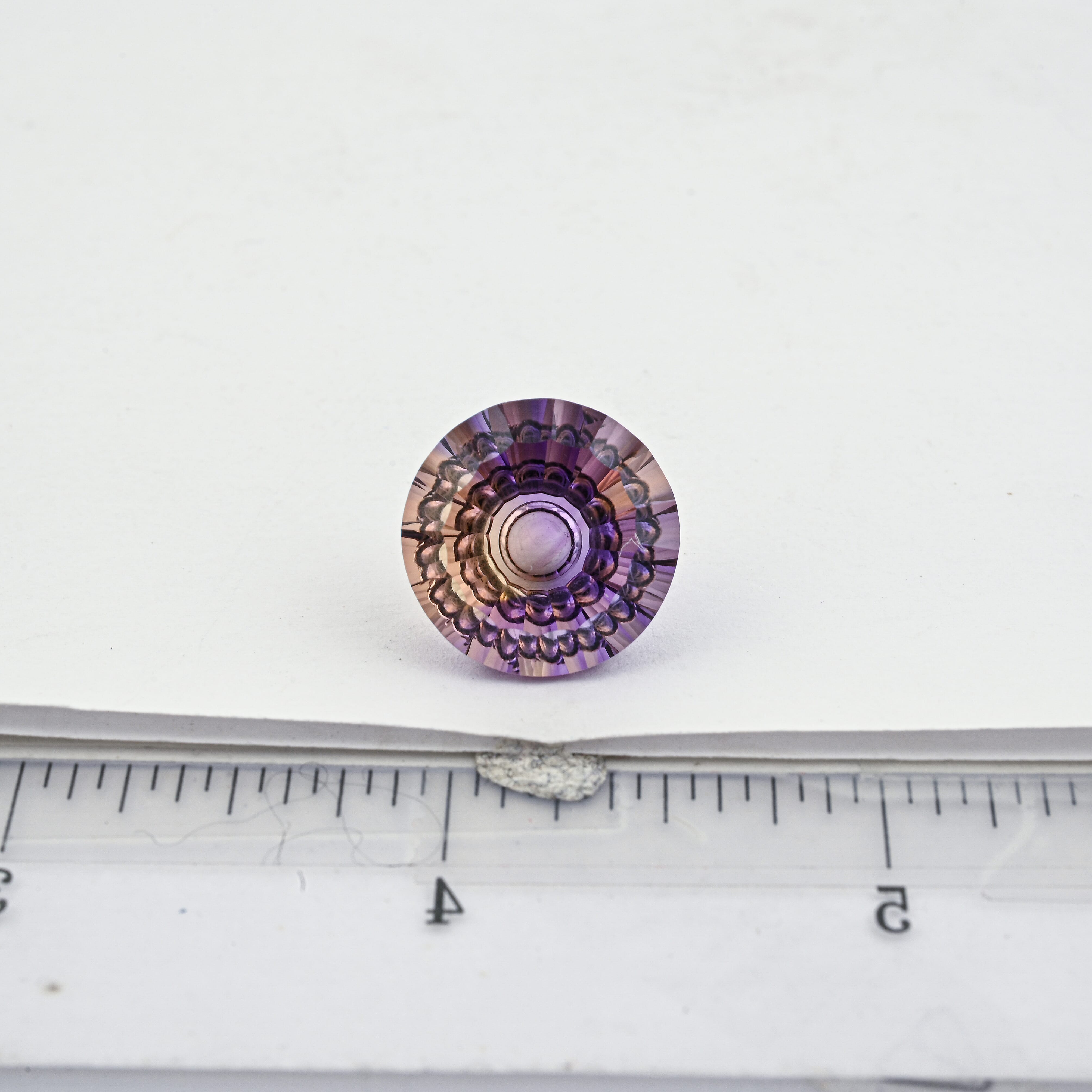 AAAA Anahi Ametrine Fire Flame Cut (Rnd 17 mm) 15.00 ctw