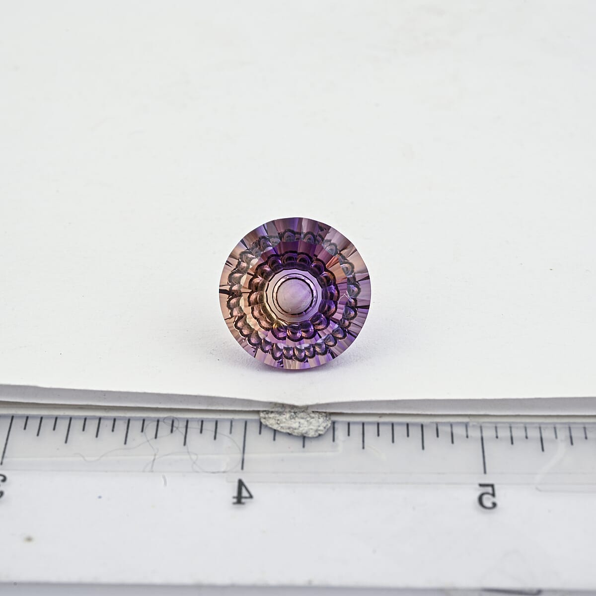 Limited Edition AAAA Anahi Ametrine Fire Flame Cut (Rnd 17 mm) 15.00 ctw image number 4