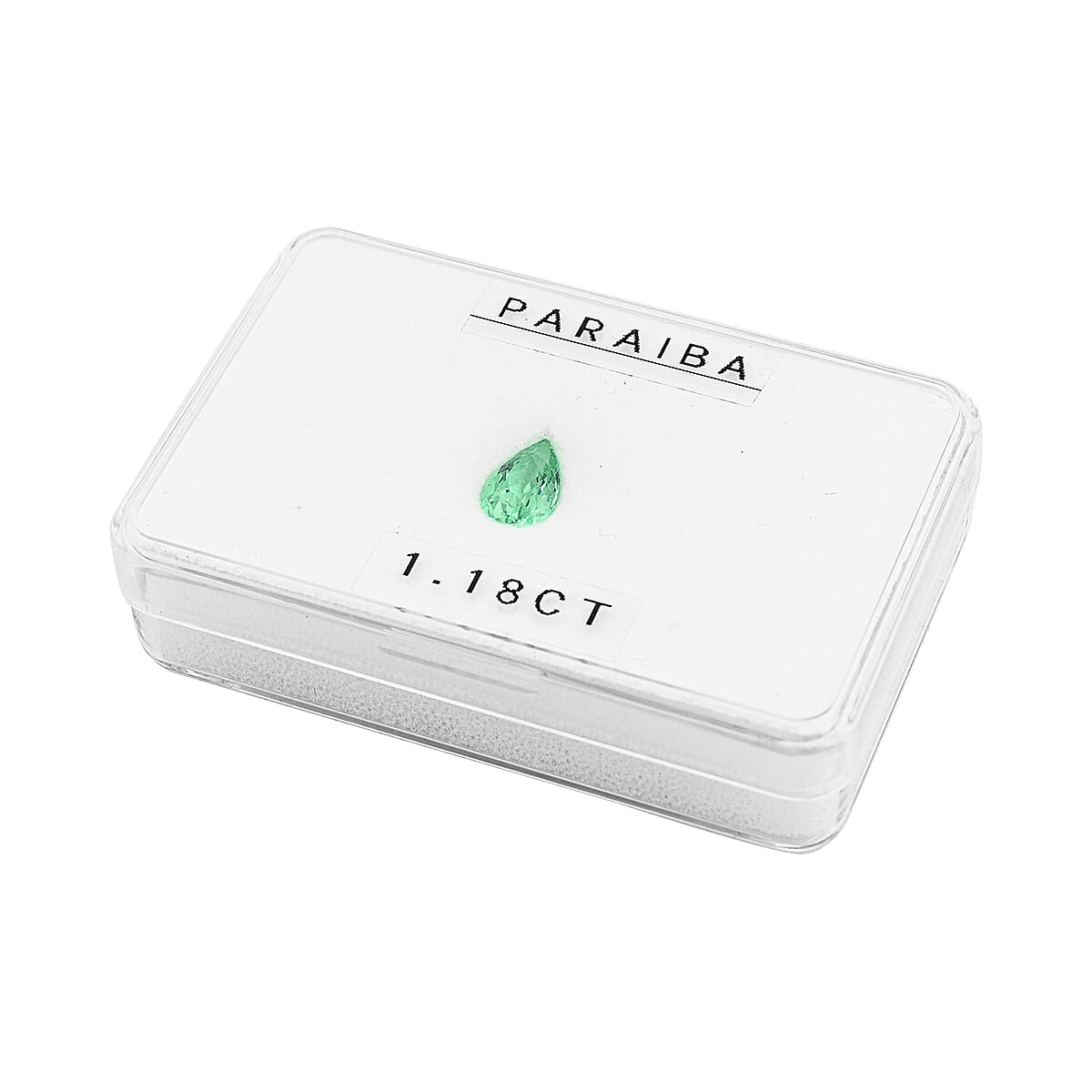 Certified & Appraised AAAA Paraiba Tourmaline (Pear Free Size) With Free Paraiba Book 1.00 ctw image number 3