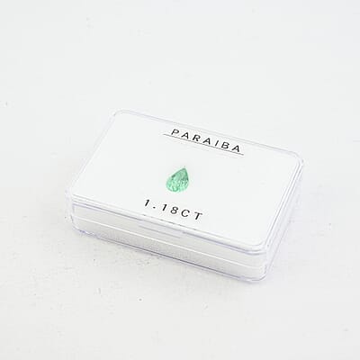 Certified and Appraised AAAA Paraiba Tourmaline (Pear Free Size) 1.00 ctw