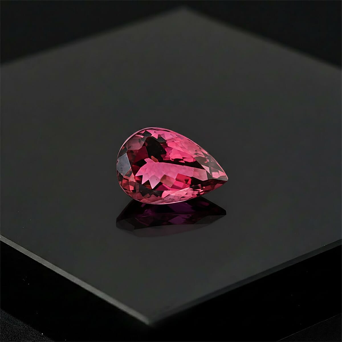 Certified & Appraised AAAA Ouro Fino Rubellite (Pear Free Size)