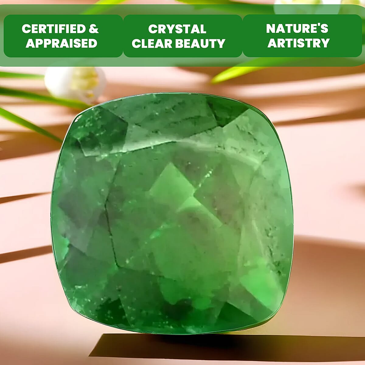Limited Edition Certified & Appraised AAAA Tsavorite Garnet (Cush Free Size) 4.88 ctw image number 5