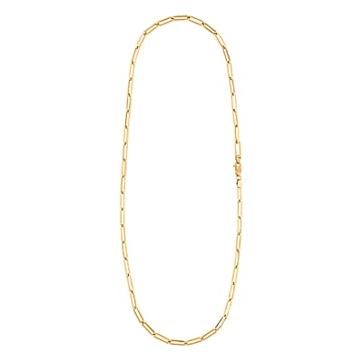 4.50mm Paperclip Necklace in 14K Yellow Gold 5.80 Grams 20 Inches