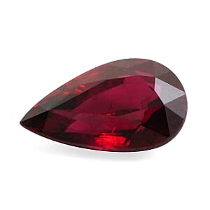 Rare Find Certified & Appraised Chairman Collection AAAA Natural Montepeuz Ruby (Pear Free Size) 3.14 ctw