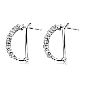 Luxuriant Lab Grown Diamond G-H SI 1.00 ctw Earrings in Rhodium Over Sterling Silver