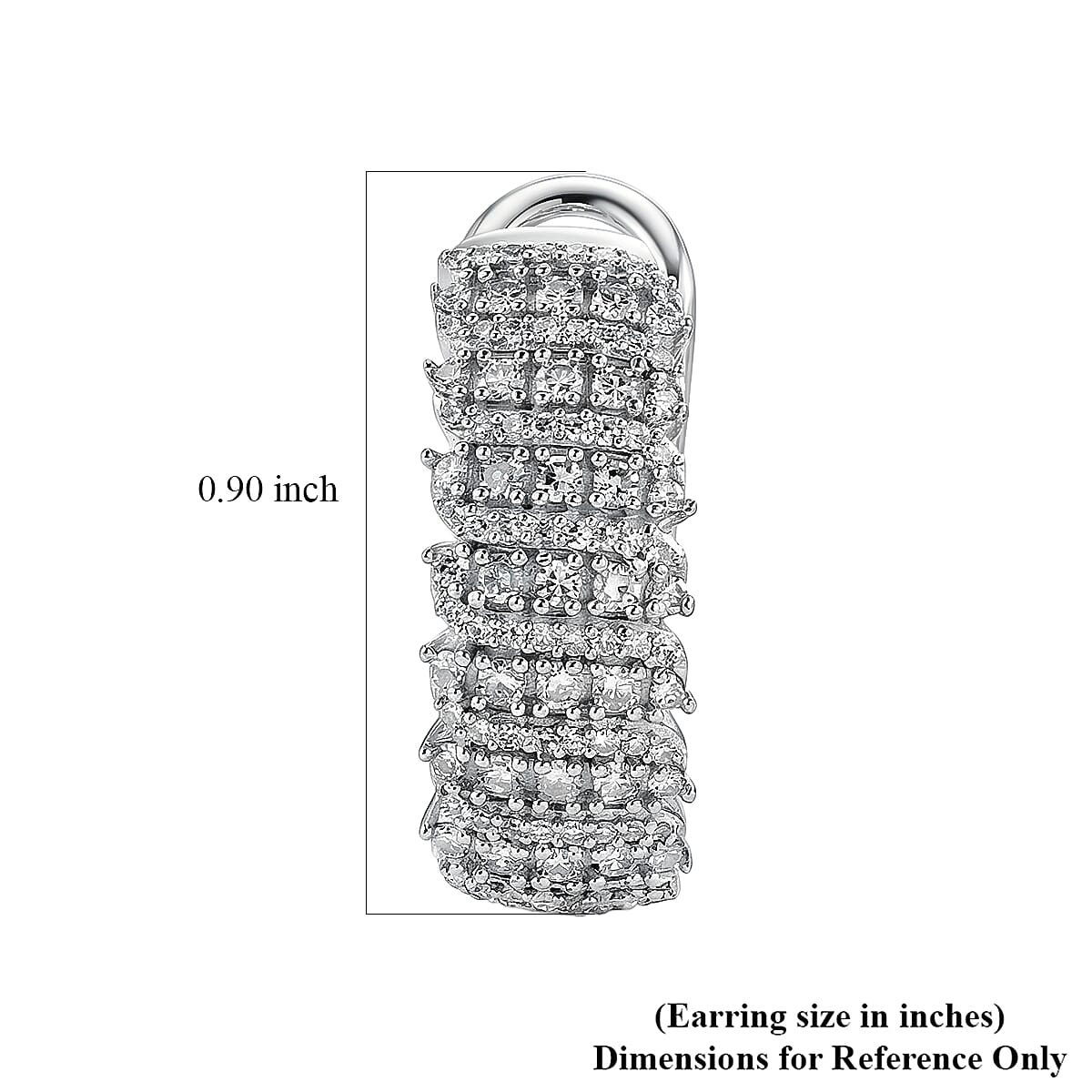 Luxuriant Lab Grown Diamond G-H SI 1.00 ctw Endless Light Flow Earrings in Rhodium Over Sterling Silver
