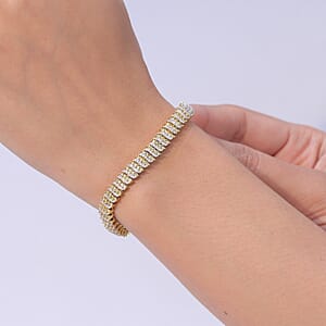 Luxuriant Lab Grown Yellow Diamond and Lab Grown Diamond SI 3.00 ctw Bracelet in 18K Vermeil Yellow Gold Over Sterling Silver (7.25 In)