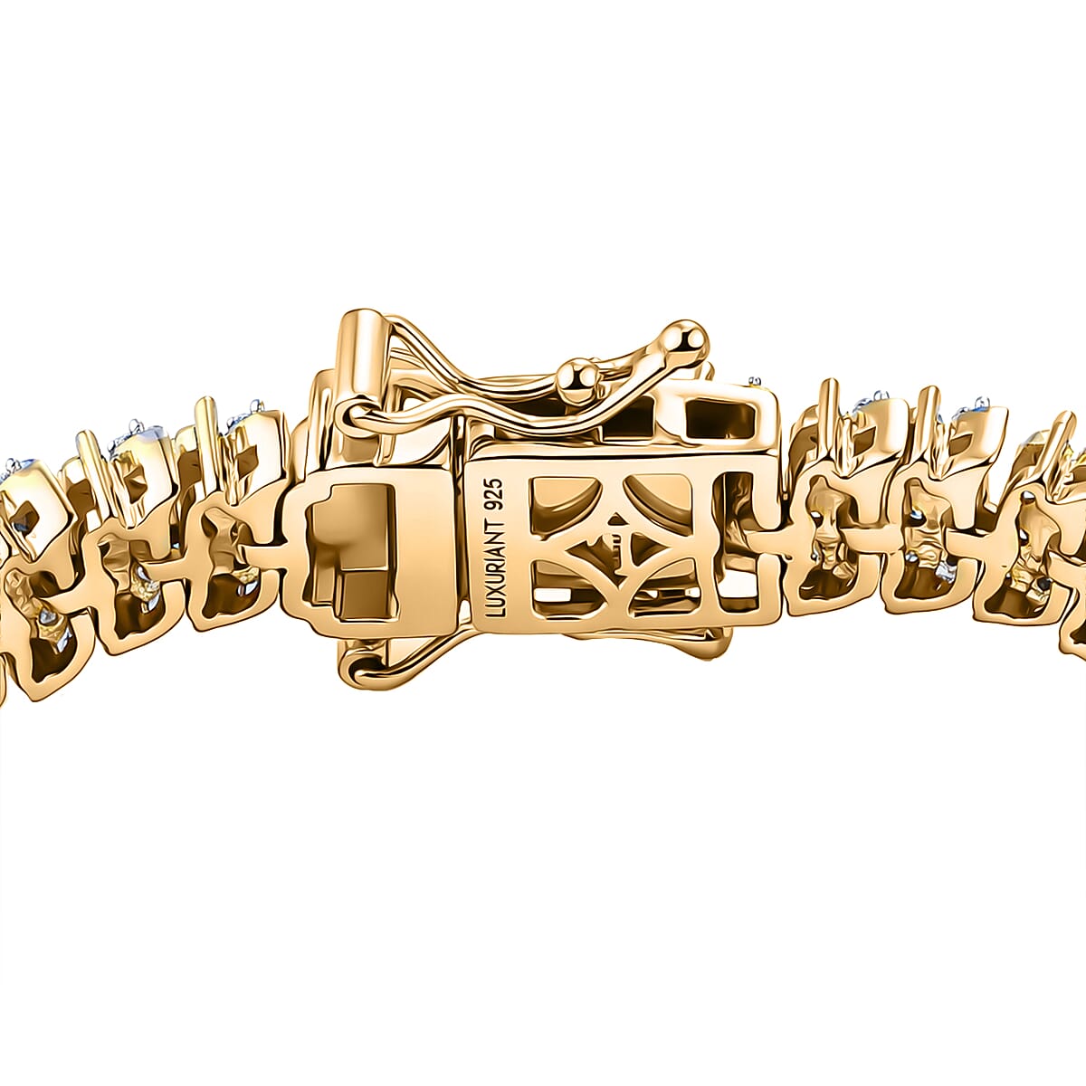 Luxuriant Lab Grown Yellow Diamond and Lab Grown Diamond SI 3.00 ctw Bracelet in 18K Vermeil Yellow Gold Over Sterling Silver (7.25 In) image number 3