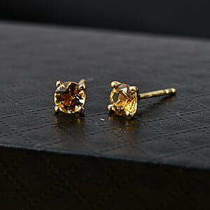 D'Joy AAA Brazilian Heliodor 1.00 ctw Earrings in 18K Vermeil Yellow Gold Over Sterling Silver