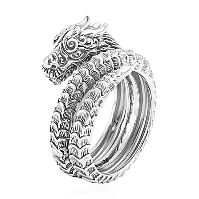 D'Joy Bali Legacy Dragon Ring in Sterling Silver (Size 10.0) 7.85 Grams