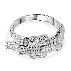 D'Joy Bali Legacy Alligator Ring in Sterling Silver (Size 10.0) 4.85 Grams