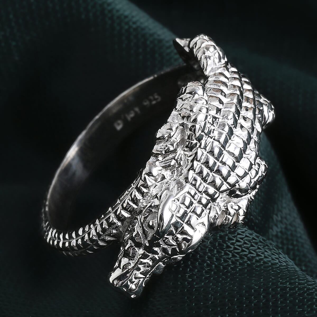 D'Joy Bali Legacy Alligator Ring in Sterling Silver (Size 10.0) 4.85 Grams image number 1