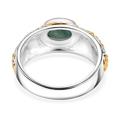 D'Joy Bali Legacy Socoto Emerald 1.20 ctw Ring in 22K Vermeil YG Over Sterling Silver (Size 8.0)