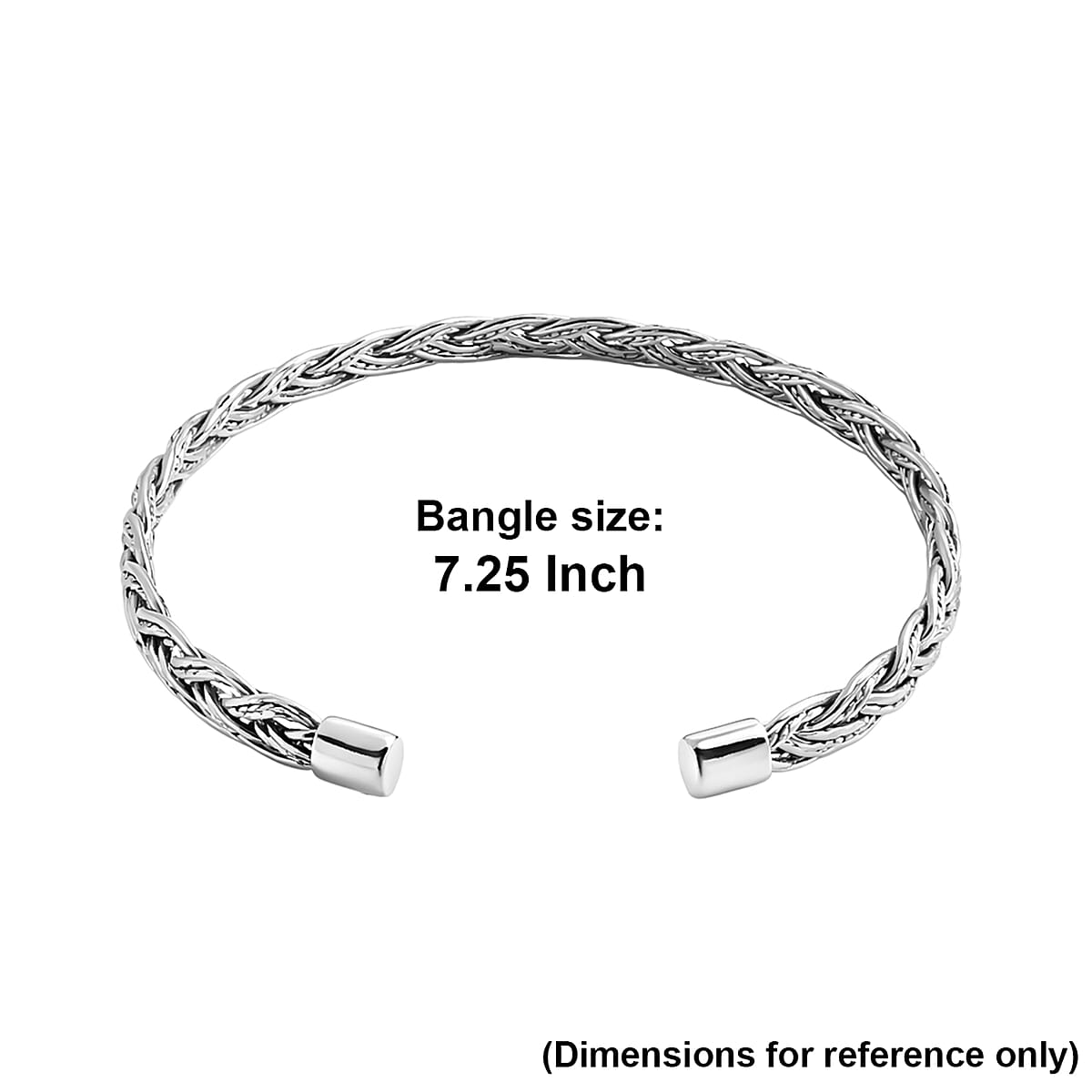 D'Joy Bali Legacy Bangle Bracelet in Sterling Silver (7.25 In) 21.60 Grams image number 5