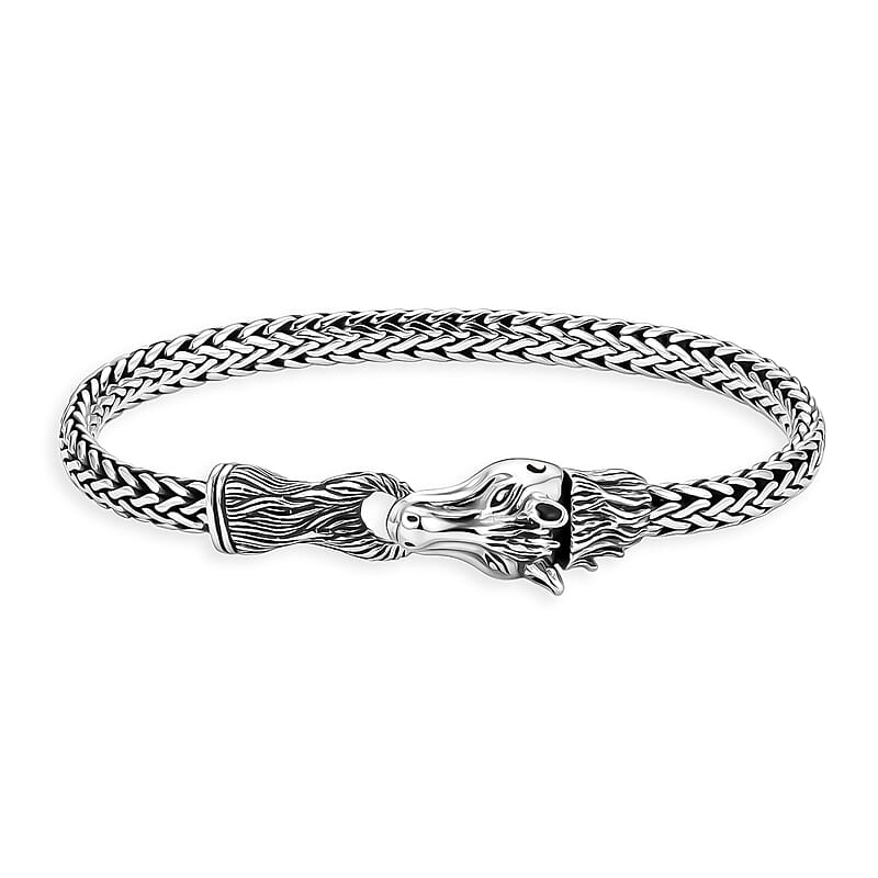 D'Joy Bali Legacy Horse Bracelet in Sterling Silver (6.50 In) 19.25 Grams