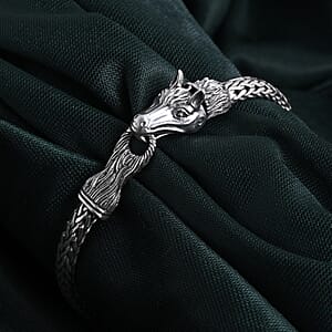 D'Joy Bali Legacy Horse Bracelet in Sterling Silver (6.50 In) 19.25 Grams