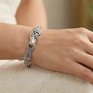 D'Joy Bali Legacy Horse Bracelet in Sterling Silver (6.50 In) 19.25 Grams