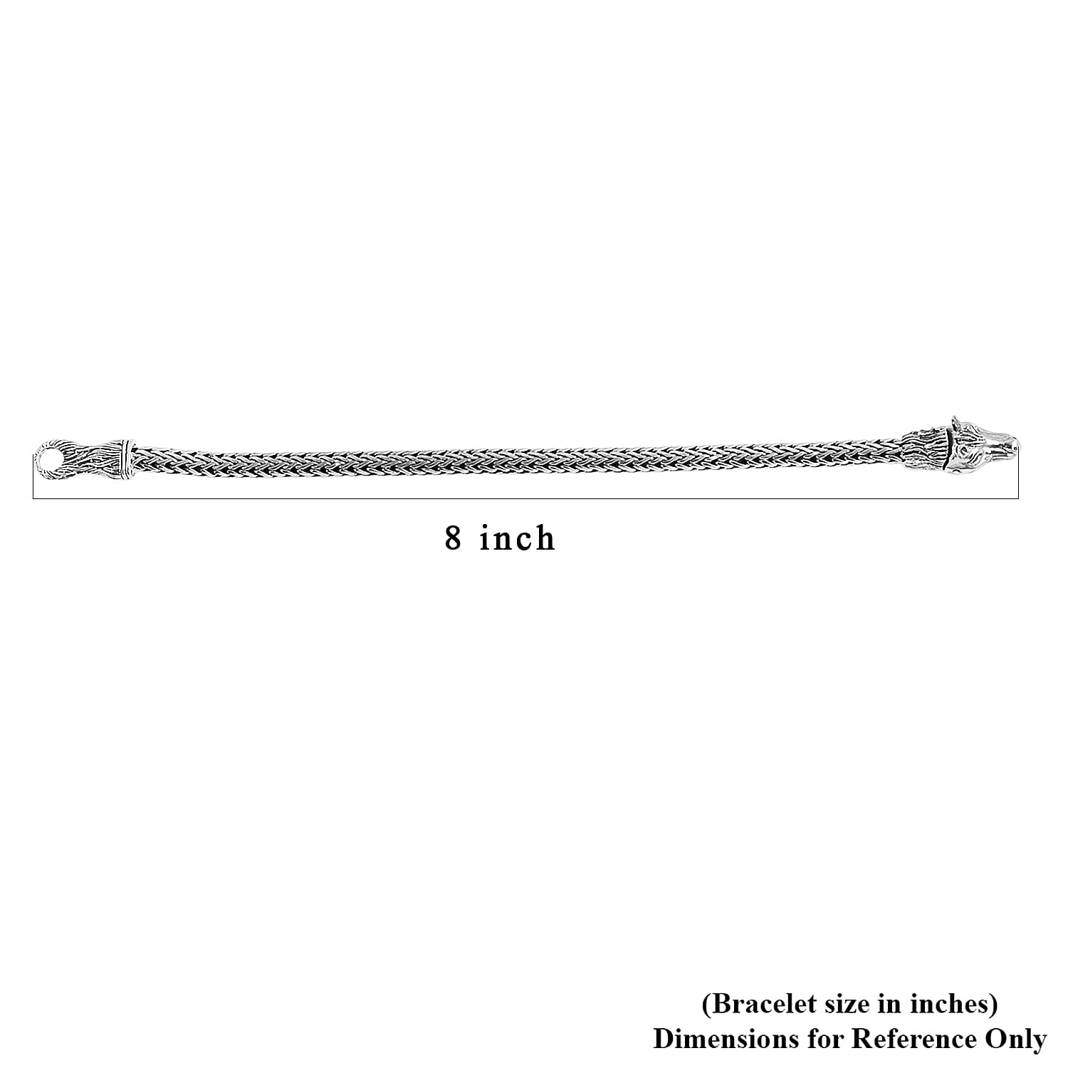 D'Joy Bali Legacy Horse Bracelet in Sterling Silver (8.00 In) 19.25 Grams