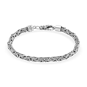 D'Joy Bali Legacy Byzantine Bracelet in Sterling Silver (6.50 In) 15.50 Grams